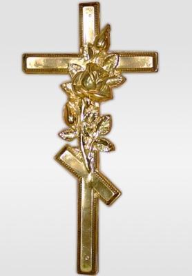Крест православный с веткой розы (380/165) К400рм10