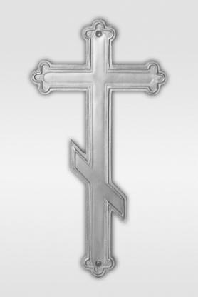 Крест православный без распятия серебро (полиэт) (250/130)К101с
